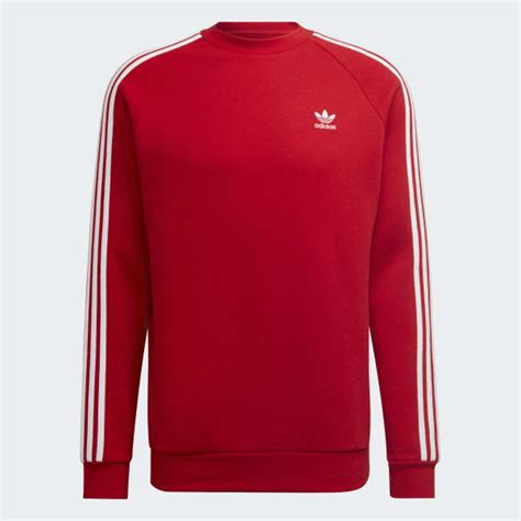 adidas pullover rot streifen|rote Sweatshirts für Herren .